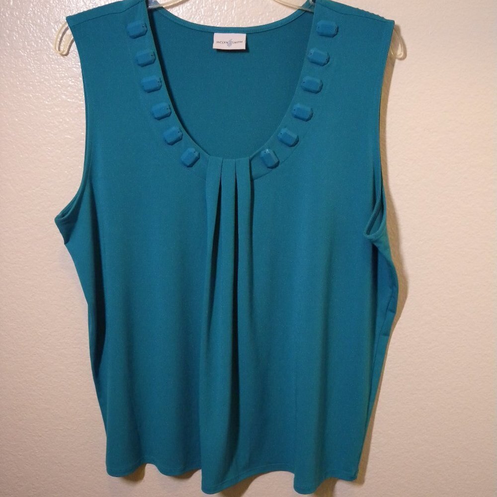 Jaclyn Smith Turquoise Blue Sweater Tank Size: XXL